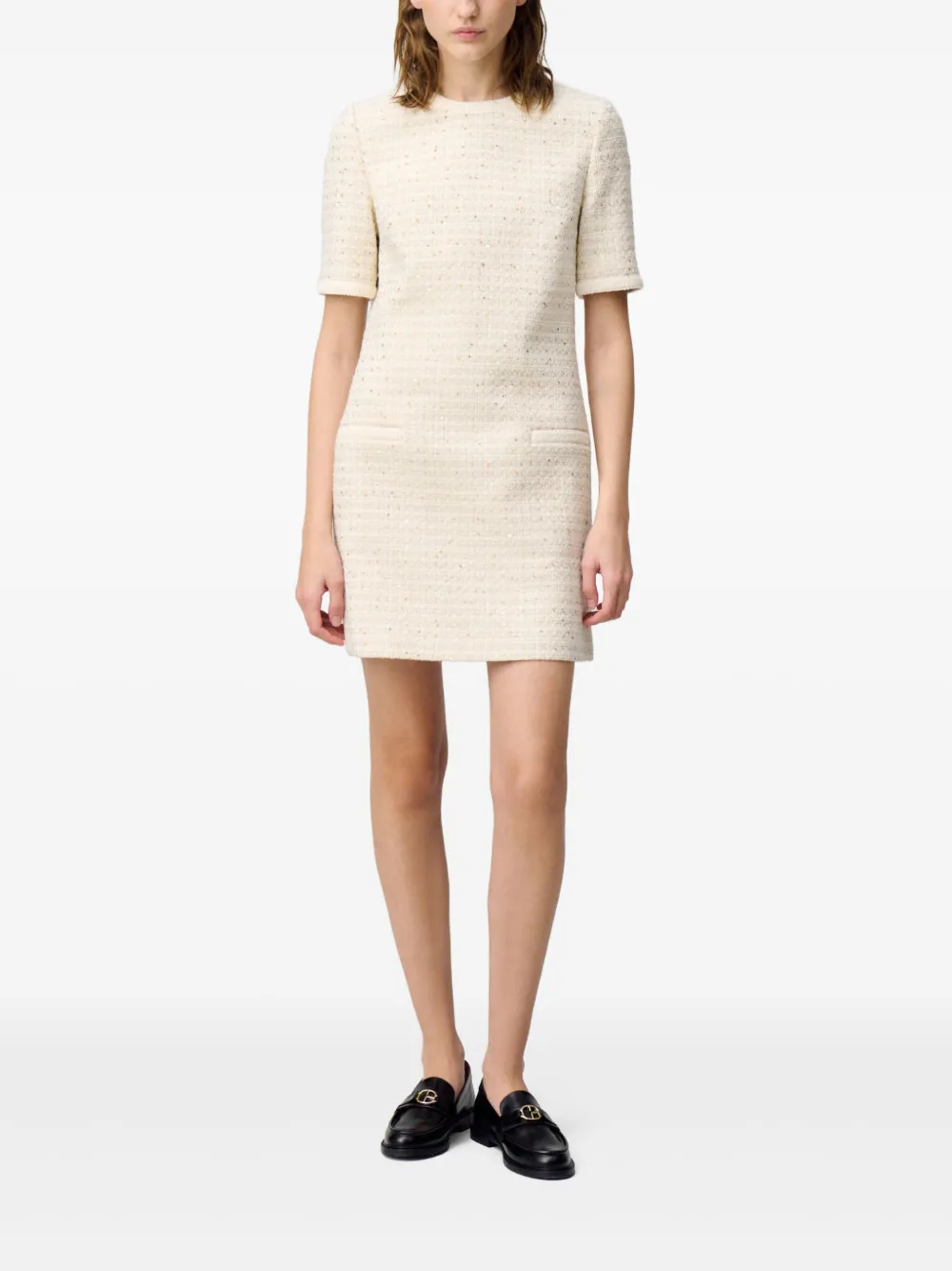 Claudie Pierlot Tweed jurk - Beige