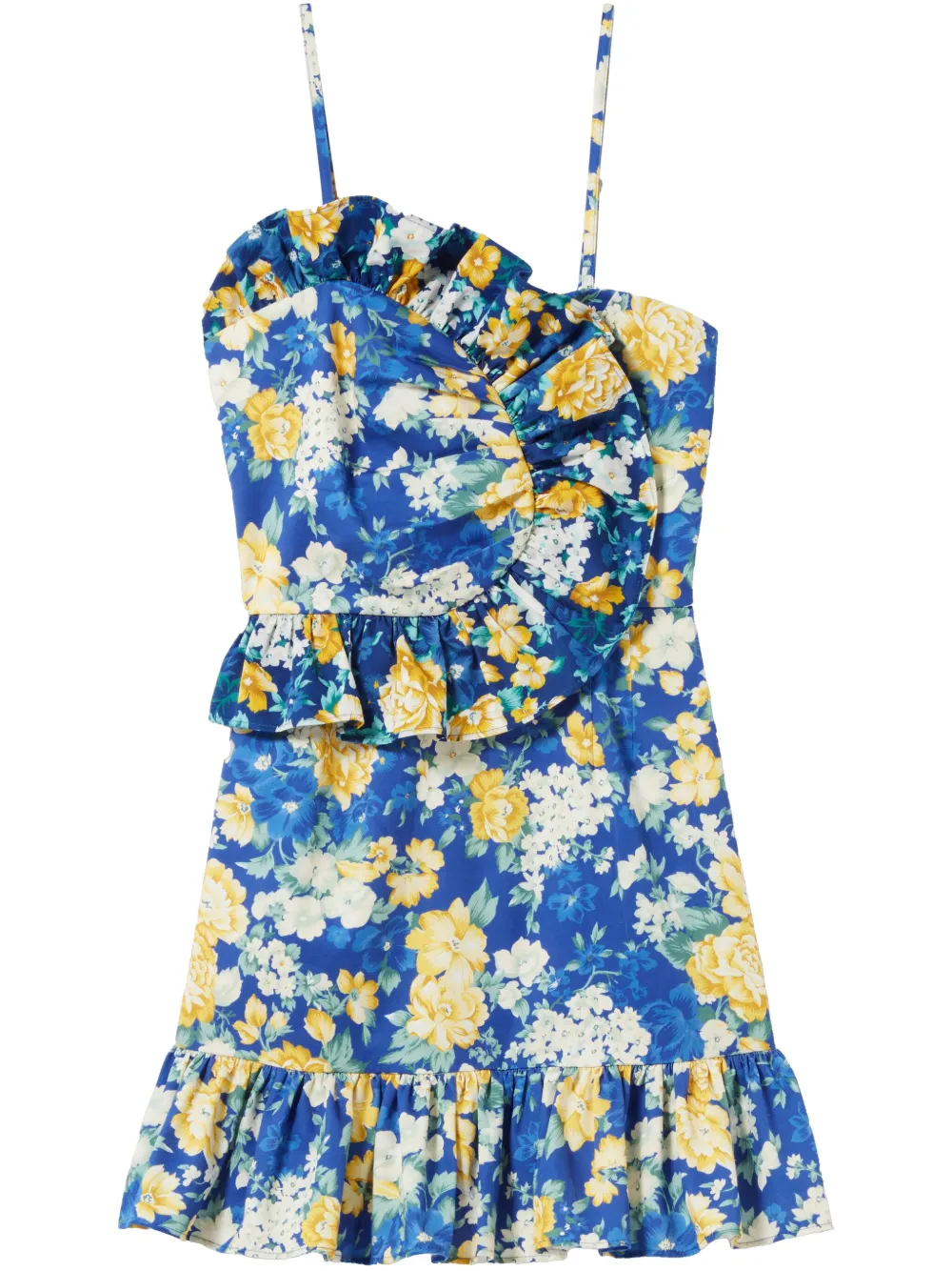 Claudie Pierlot Mini-jurk met bloemenprint Blauw
