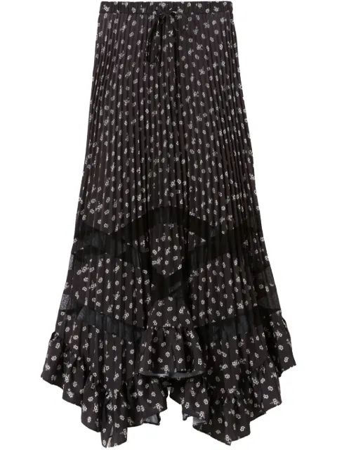 Claudie Pierlot falda plisada con estampado floral