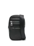 Karl Lagerfeld logo-lettering messenger bag - Black