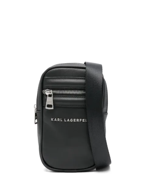 Karl Lagerfeld logo-lettering messenger bag  