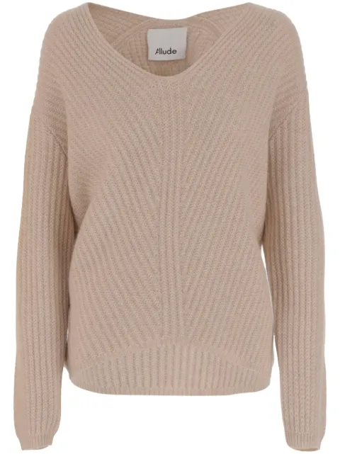 Allude ribbed cashmere sweater 