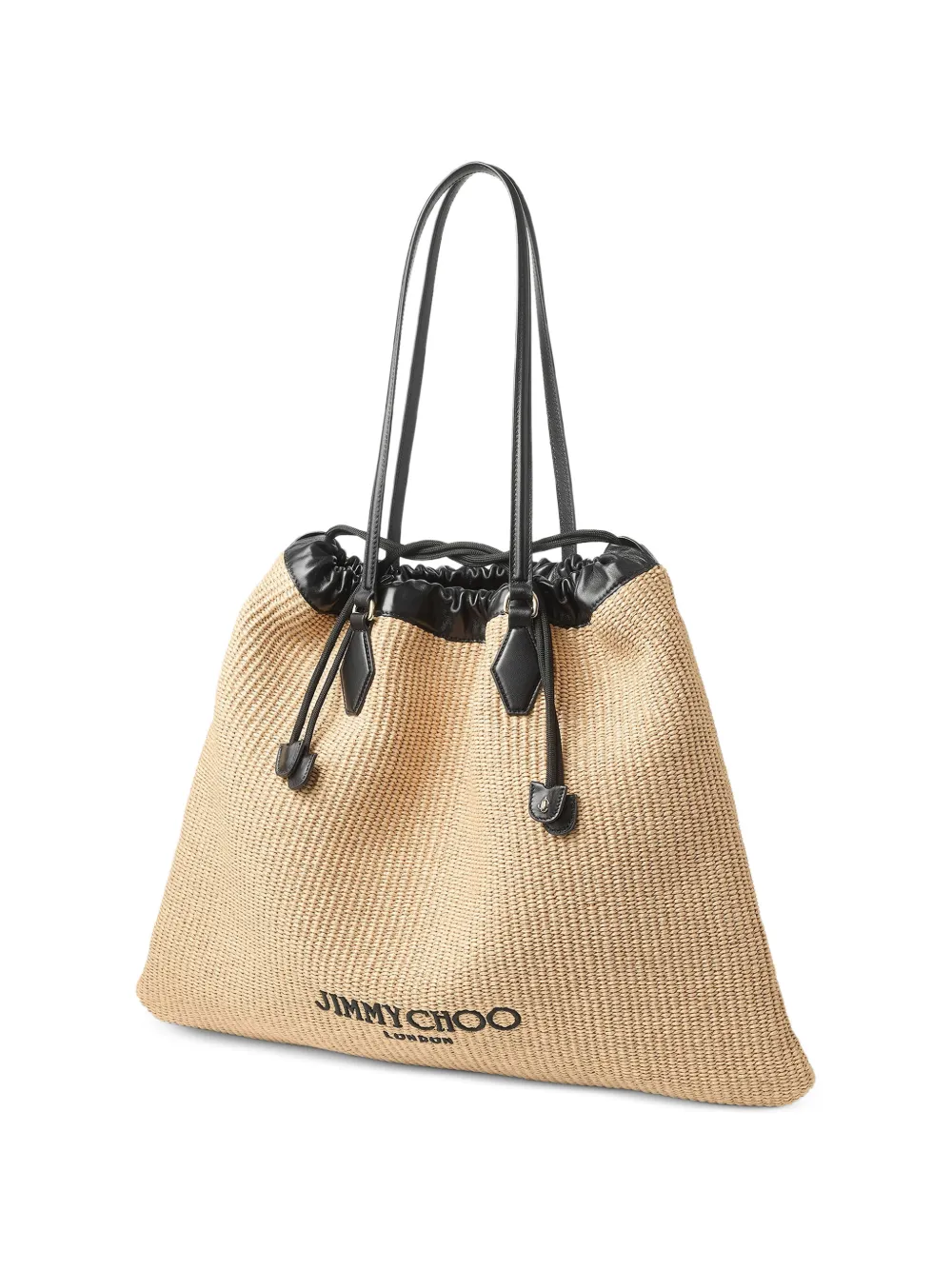 Jimmy Choo Drawstring Tote Large in Neutrals, view 4