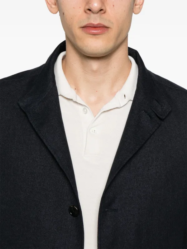 Zegna ツイル ジャケット | ブルー | FARFETCH JP