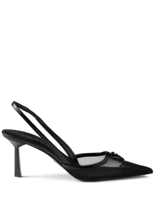 Escarpins en mesh à bride arrière 75 mm - Prada - Modalova