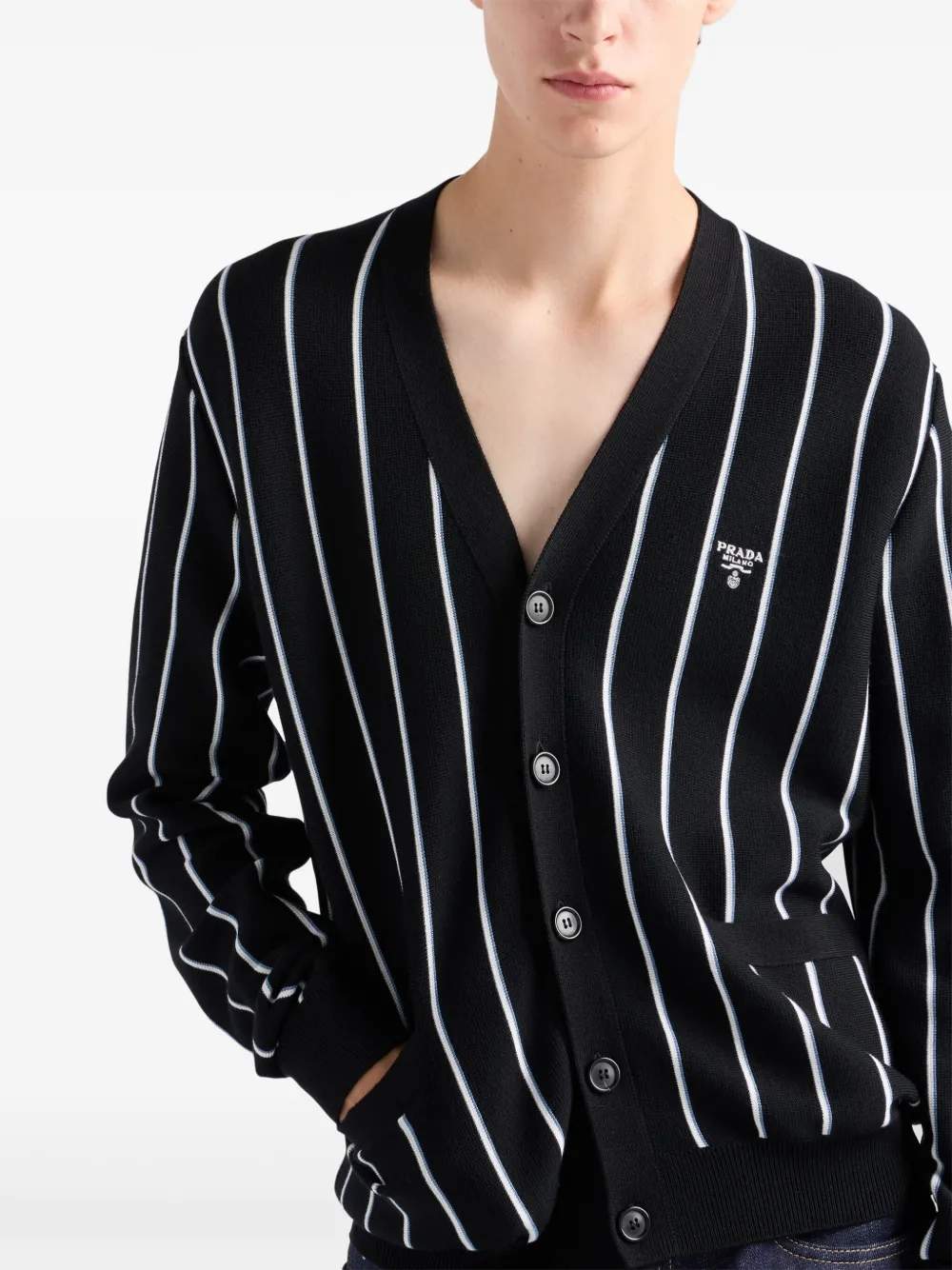 Prada Vest van scheerwol Zwart