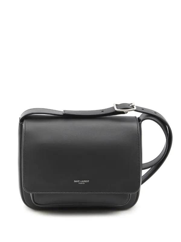Saint Laurent Small Leather Messenger Bag Black FARFETCH IL