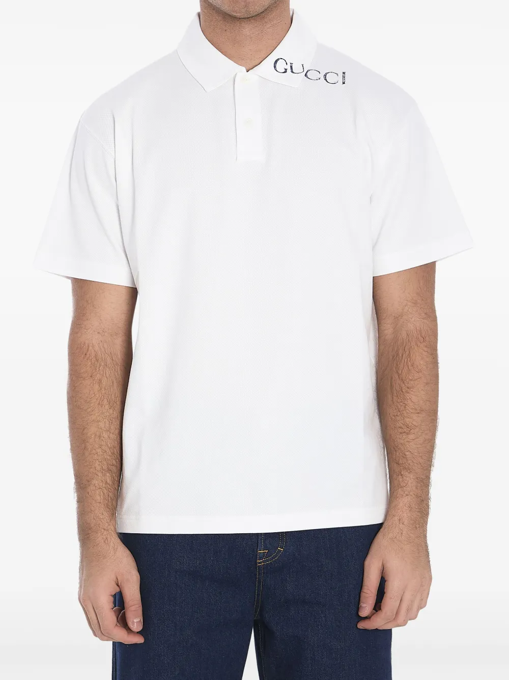 logo-print polo shirt