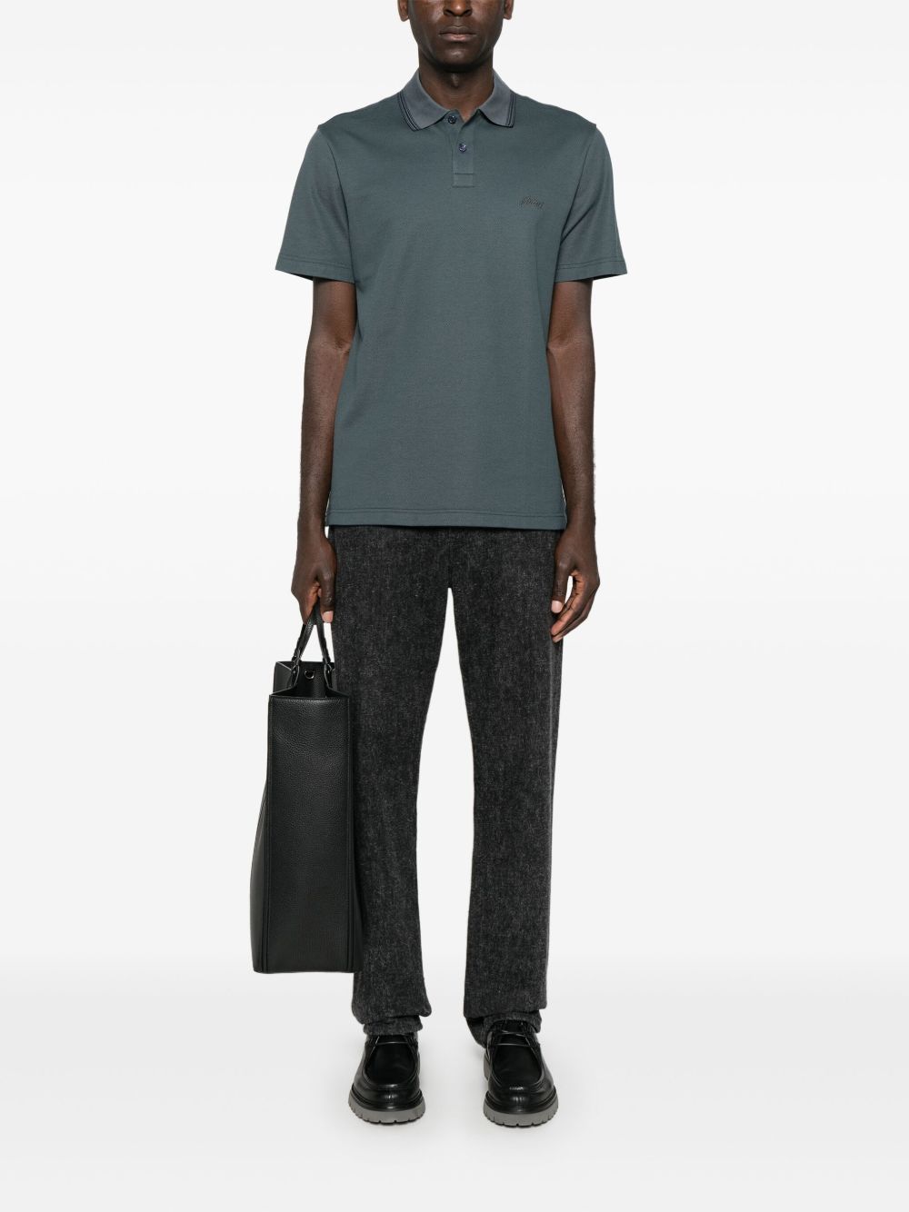 Brioni Piqué poloshirt - Groen