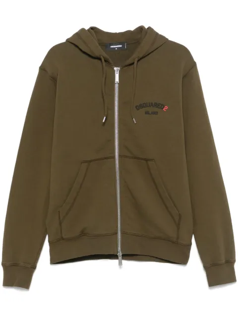 DSQUARED2 logo-appliqué hoodie 
