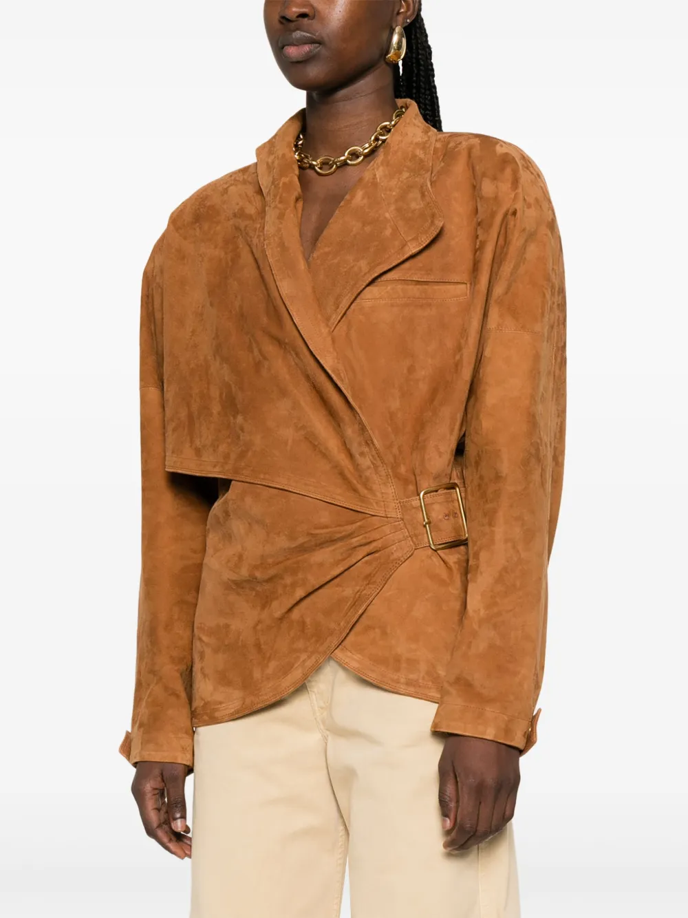 Shop Darkpark Cindy Jacket In Brown