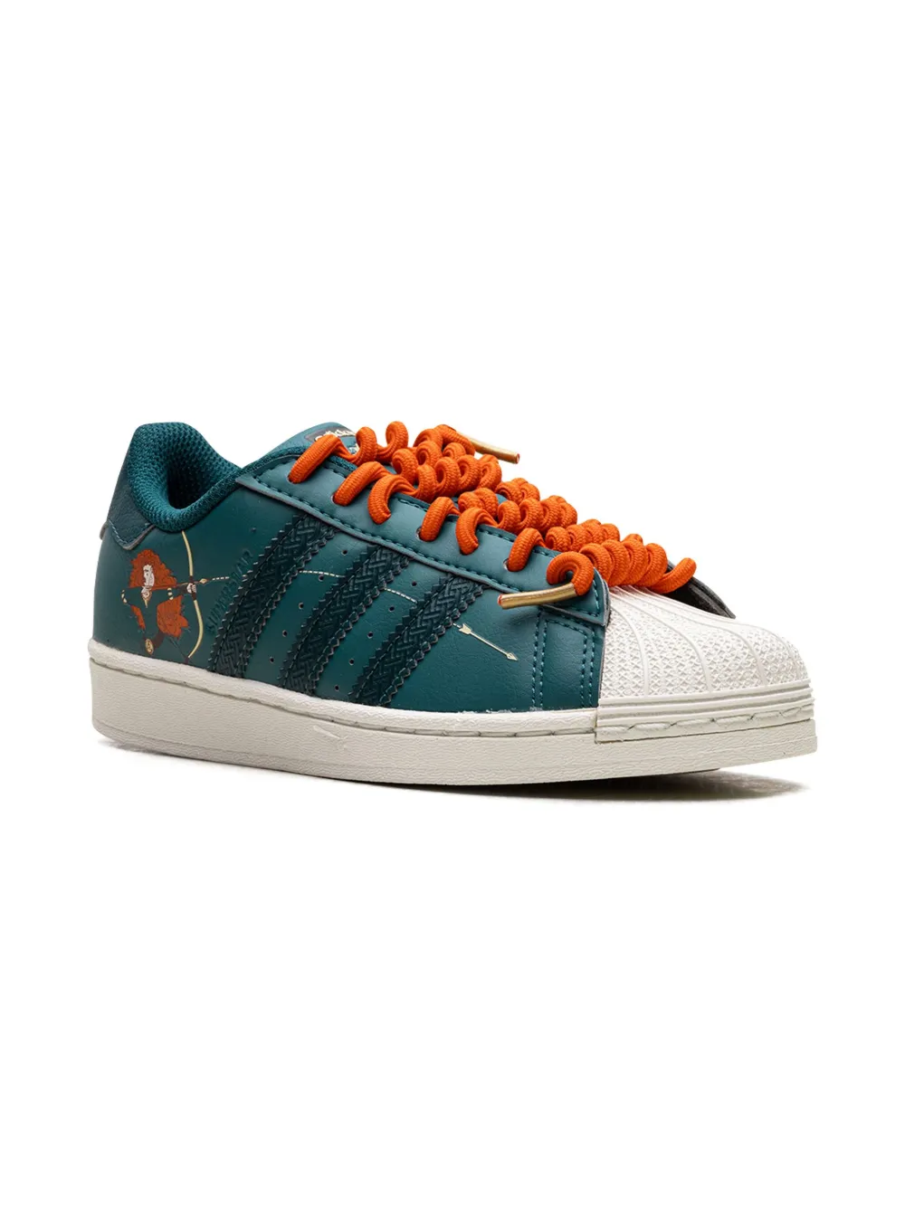 Adidas Kids x Disney Superstar C "Brave Princess Merida" sneakers Blauw