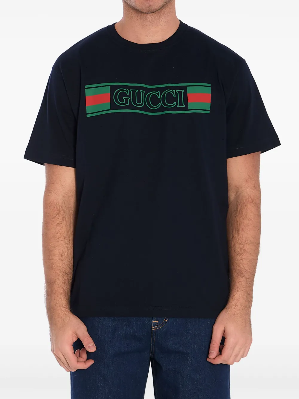 Gucci T-shirt met logoprint Blauw