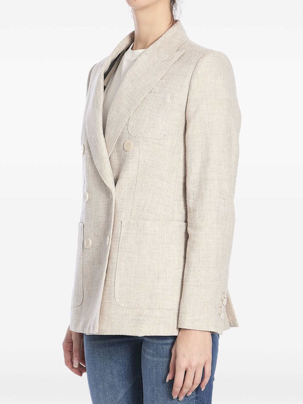 Max Mara Jack met dubbele rij knopen - Beige