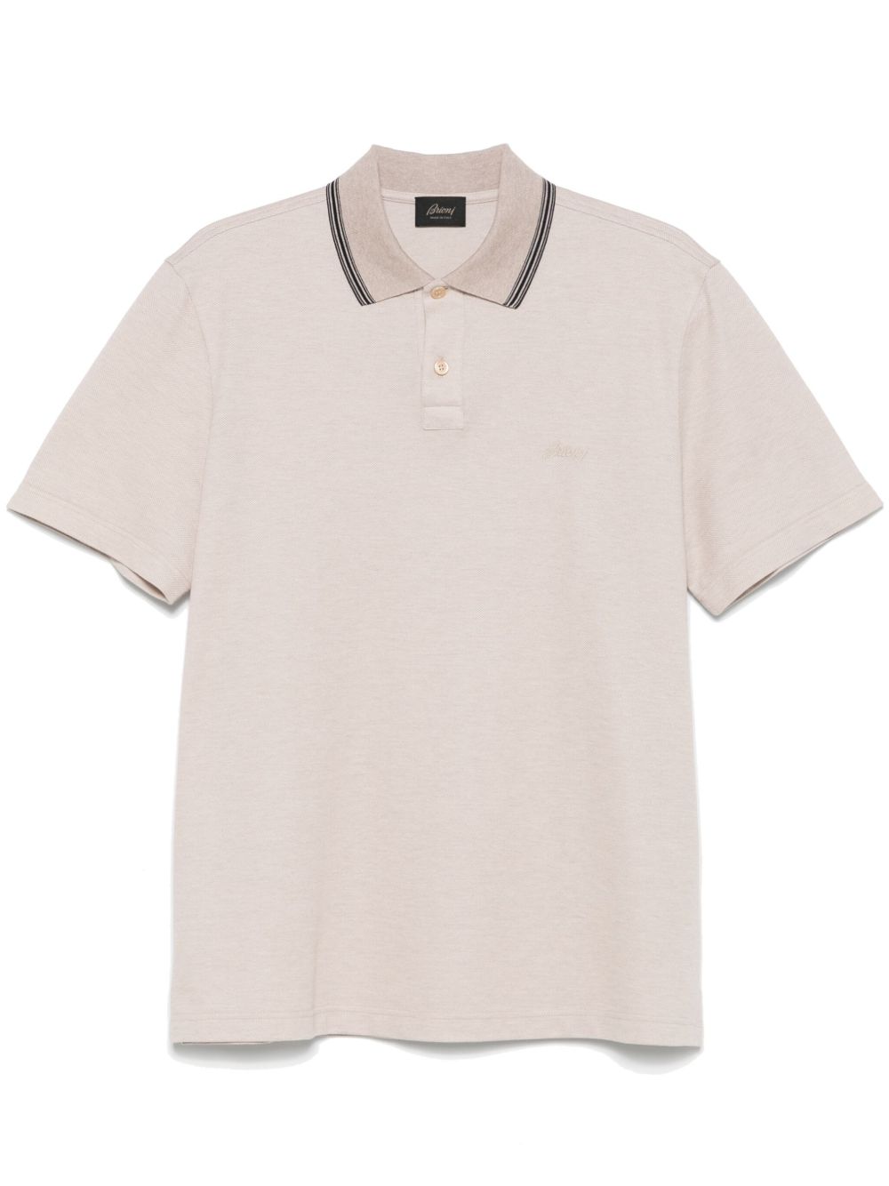 BRIONI LOGO-EMBROIDERED POLO SHIRT