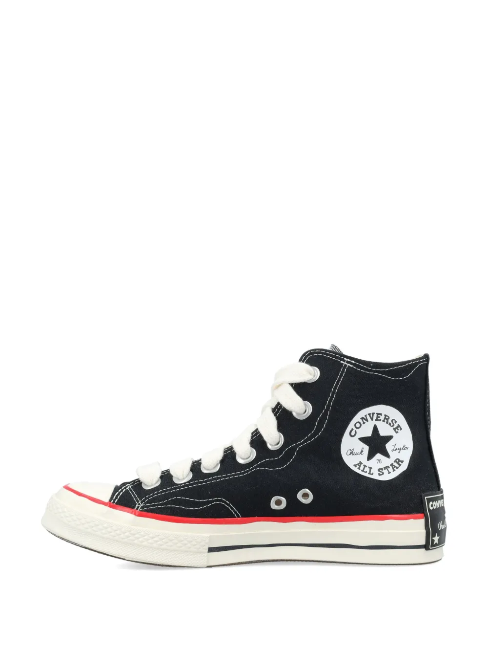 Converse Chuck 70 Hi Sketch Sneakers Black In Black/white/red