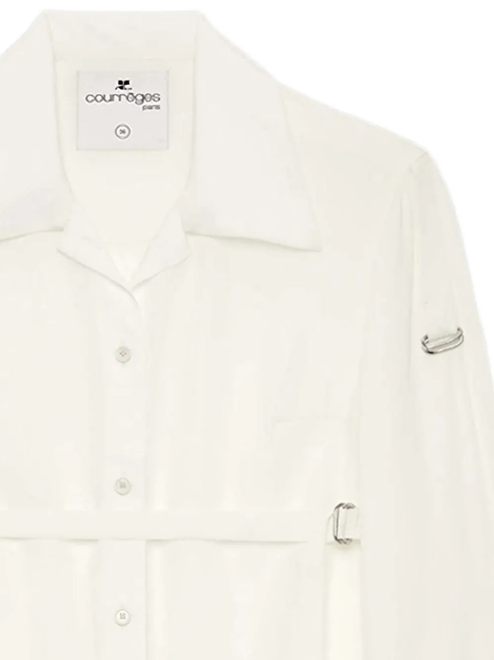 Courrèges Blouse met bandje - Wit