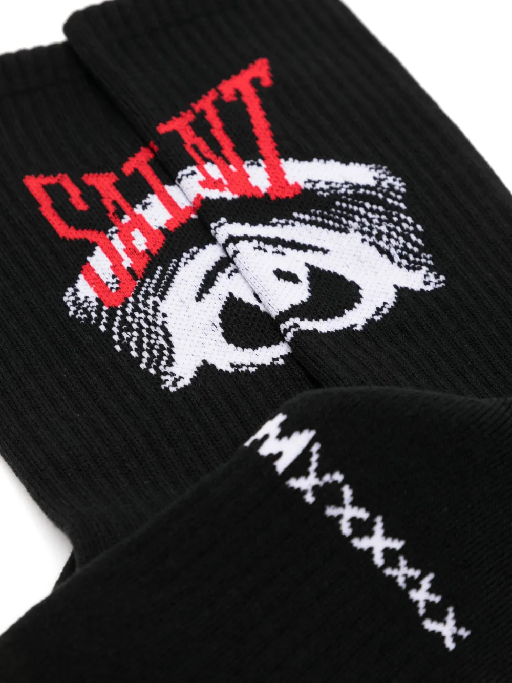 SAINT MXXXXXX Sokken met intarsia logo - Zwart