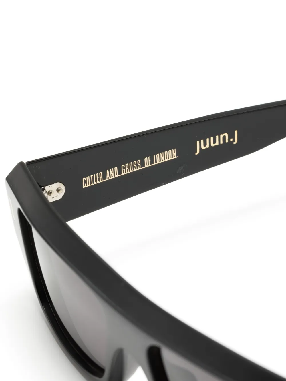 Juun.J Zonnebril met logo-reliëf Zwart