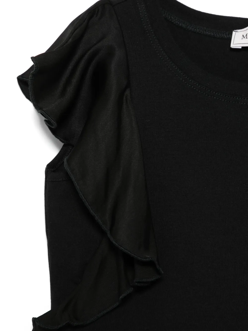 Monnalisa Tanktop met ruches Zwart