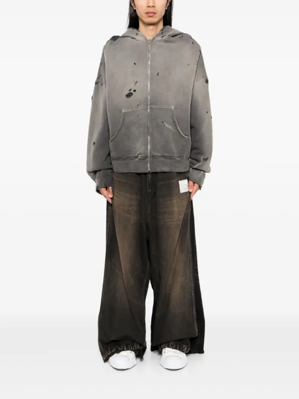 SAINT MXXXXXX zip-up Hoodie | Grey | FARFETCH PL