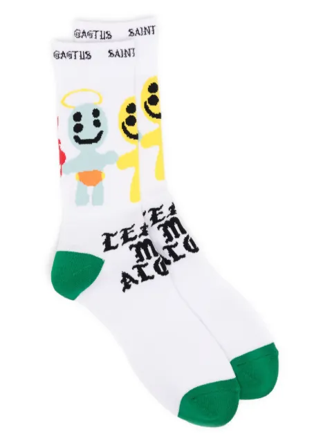 SAINT MXXXXXX graphic-print socks