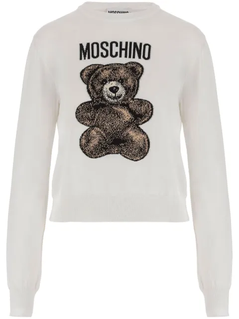 Moschino sweater med bamse-intarsia