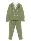 Colorichiari striped suit (set of three) - Green