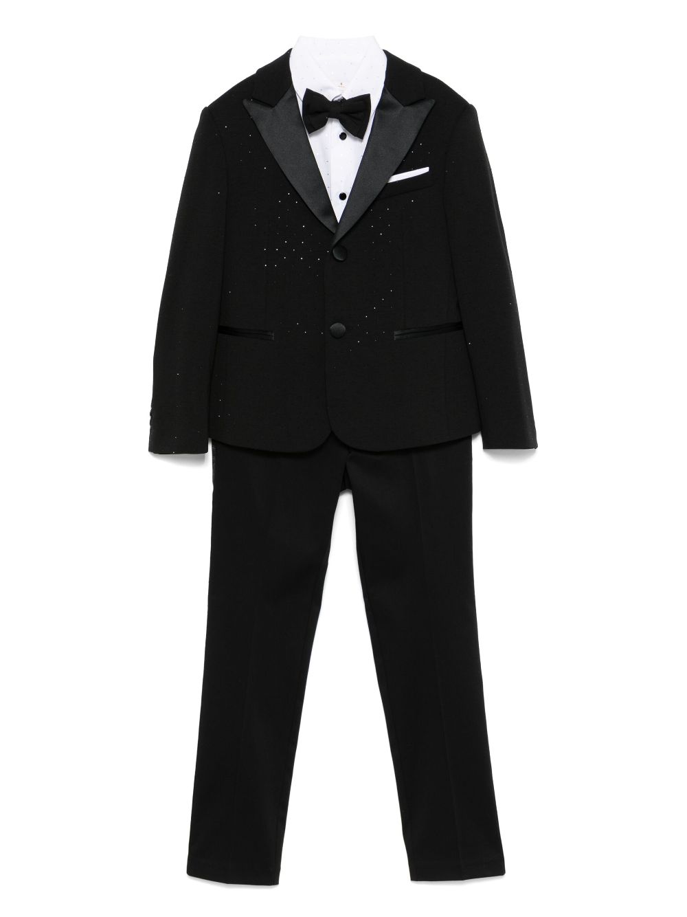 Colorichiari sequinned suit (set of three) - Black