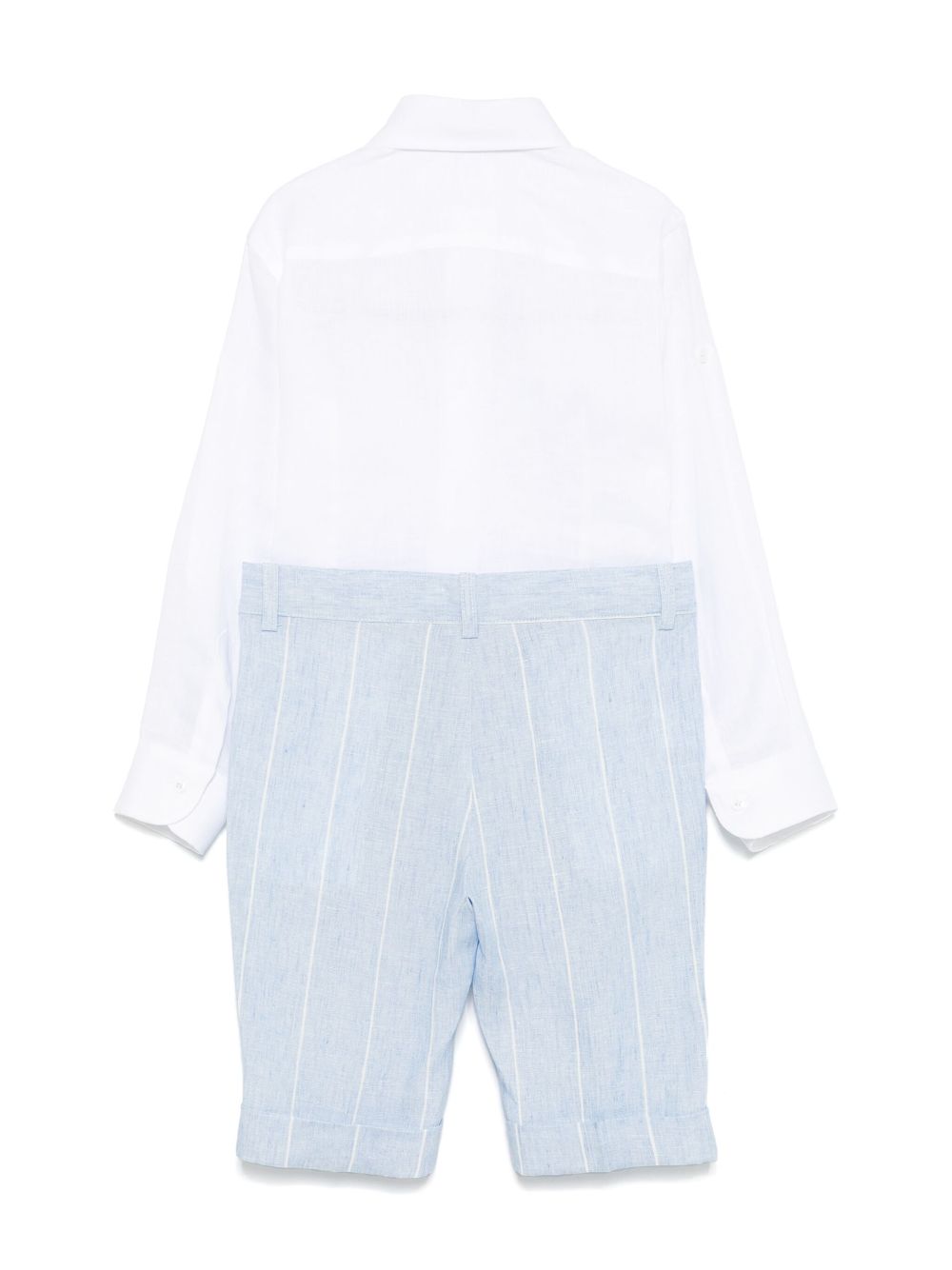 Colorichiari striped shorts and shirt set - Blue