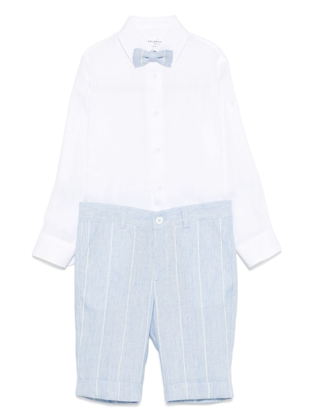 Colorichiari striped shorts and shirt set - Blue