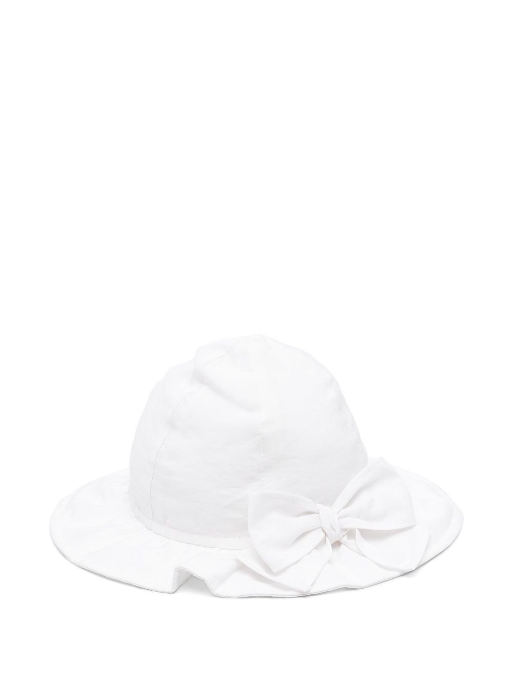 Il Gufo bow-detail hat - White