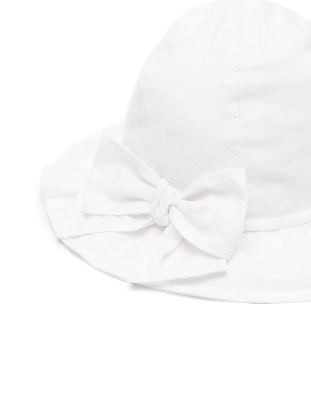 Il Gufo bow-detail hat - White