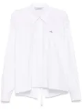 pushBUTTON square shape shirt - White