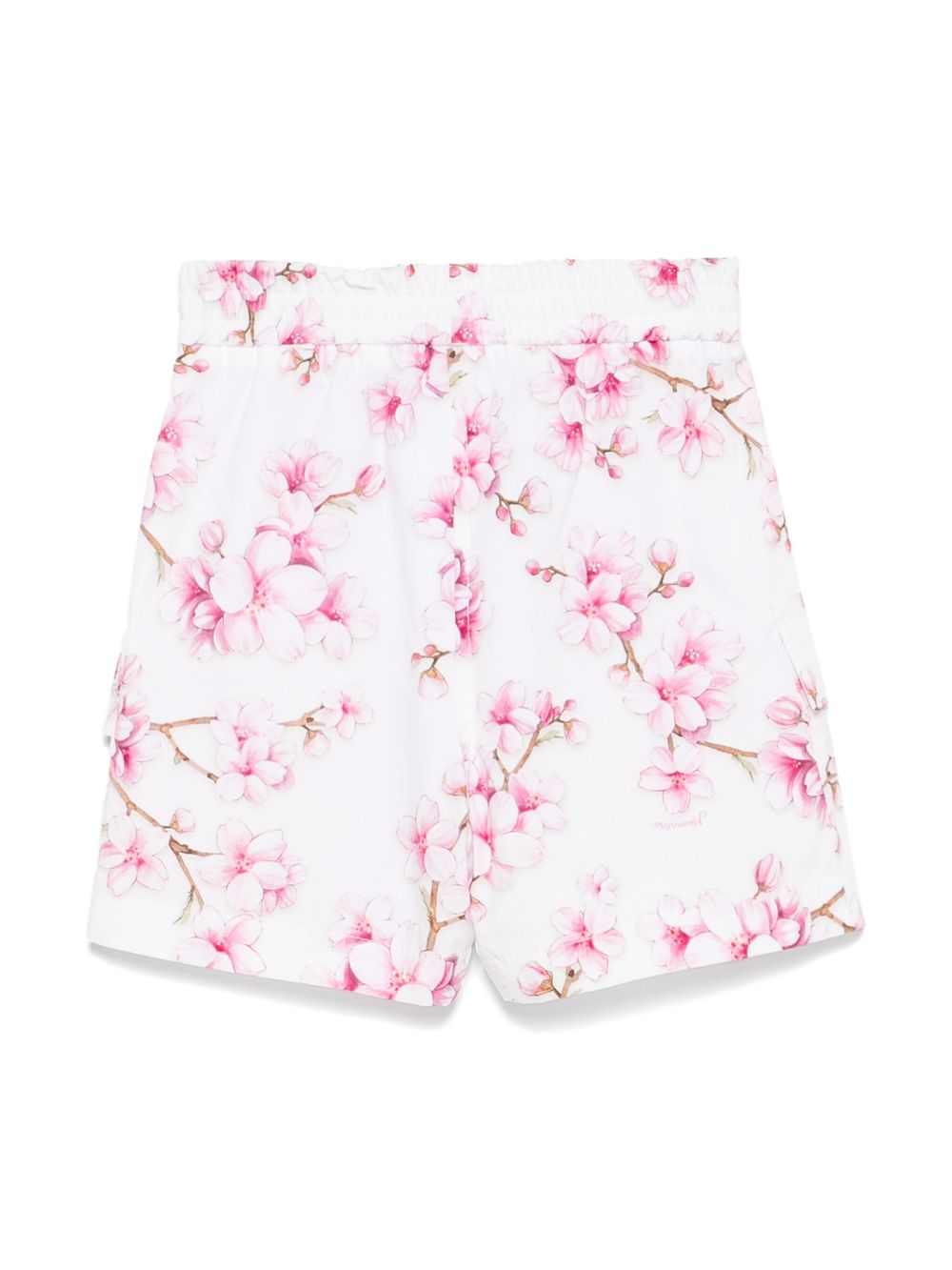 Monnalisa Shorts met bloemenprint - Wit