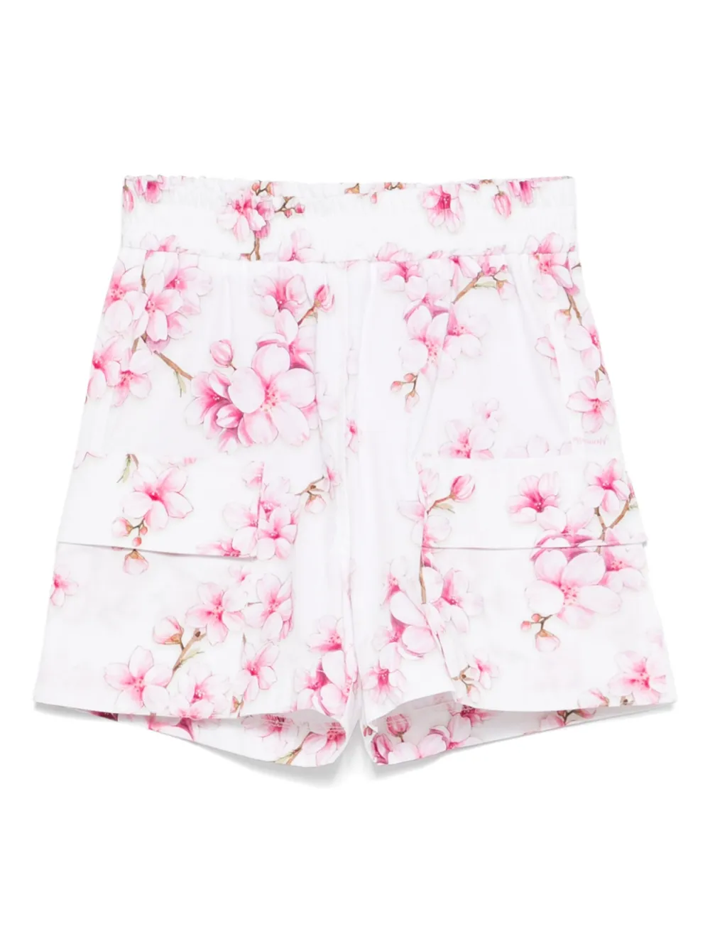 Monnalisa Shorts met bloe print Wit