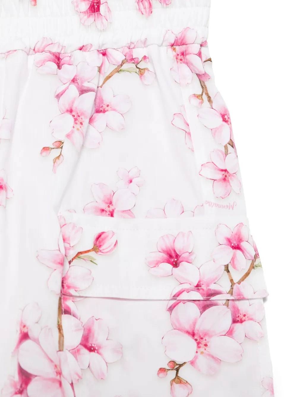 Monnalisa Shorts met bloemenprint Wit