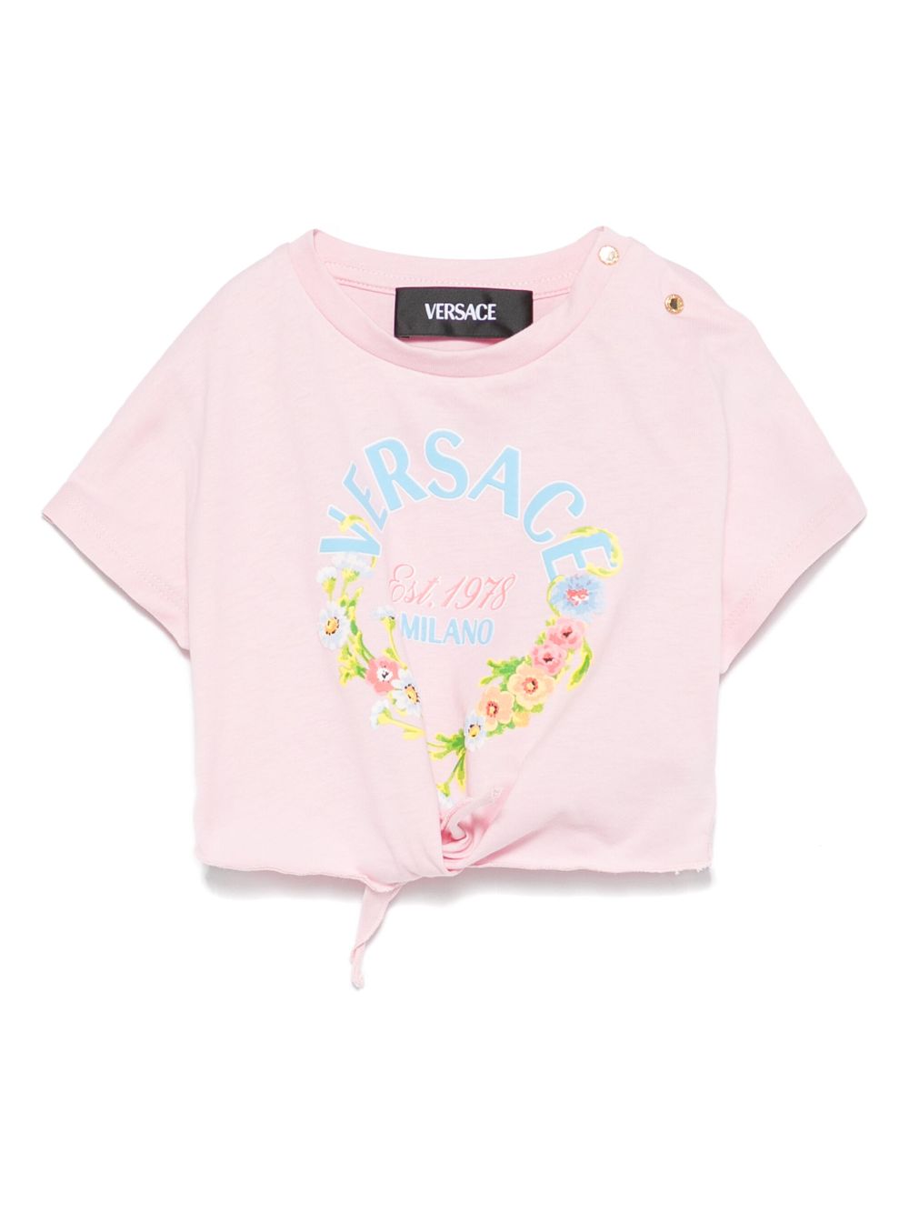 Versace Kids logo-print T-shirt - Pink