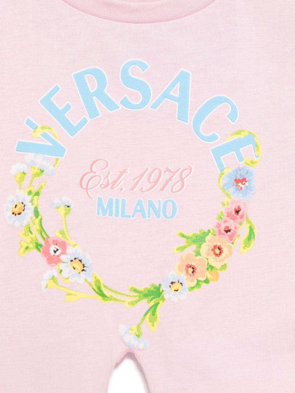 Versace Kids T-shirt met logoprint - Roze