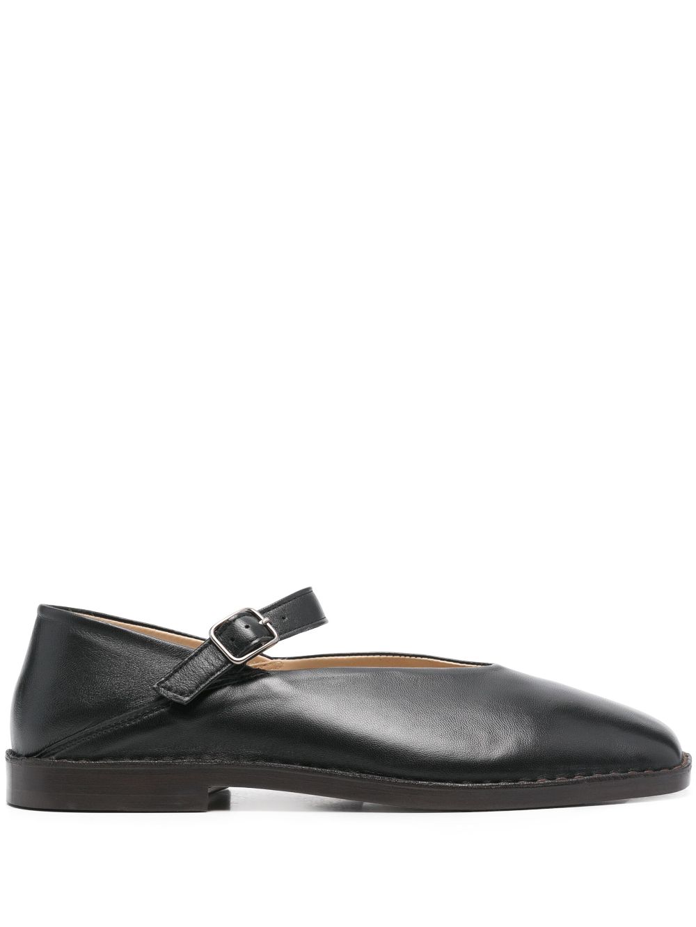 LEMAIRE leather ballerina shoes - Black