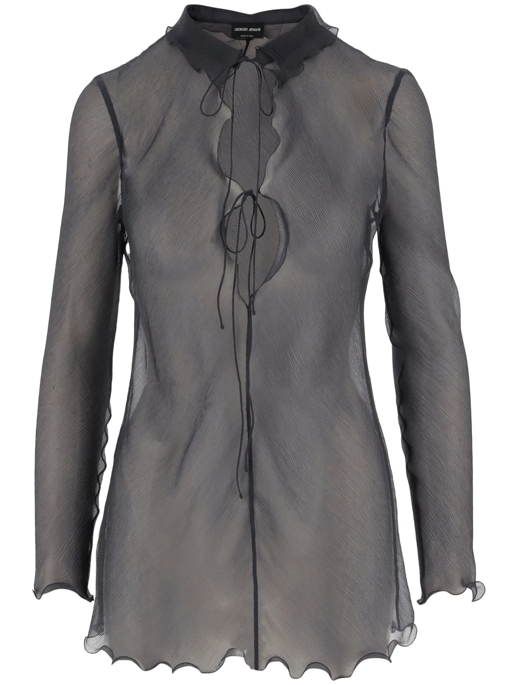 Giorgio Armani Zijden blouse Zwart