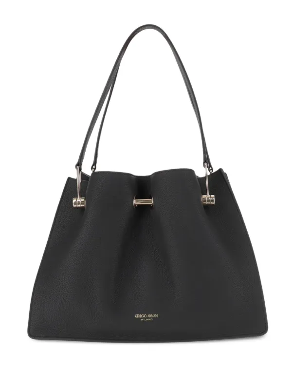 Giorgio Armani Bar-detail Tote Bag in Black
