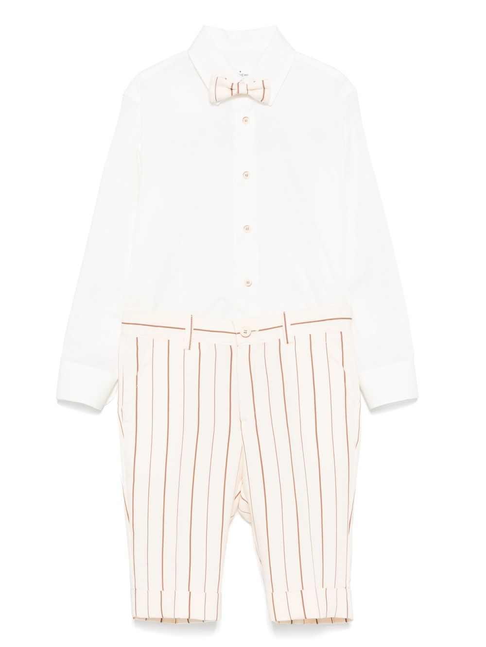 Colorichiari striped shorts and shirt set - Neutrals