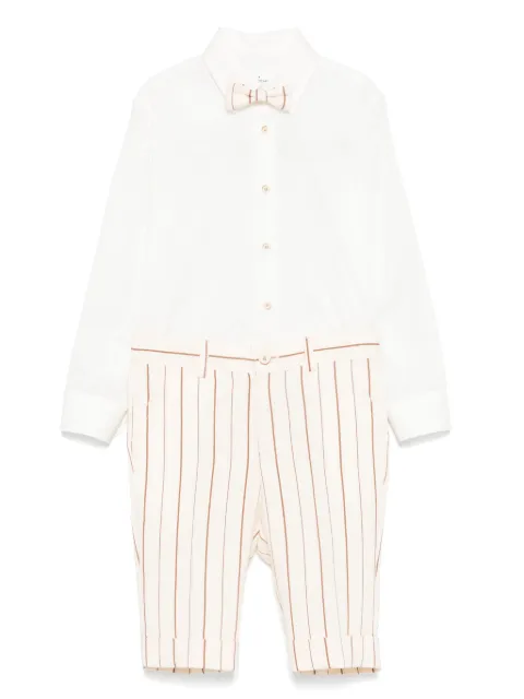 Colorichiari set de camisa y shorts con rayas estampadas