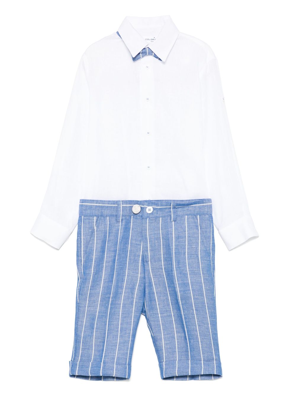 Colorichiari striped shorts set - Blue