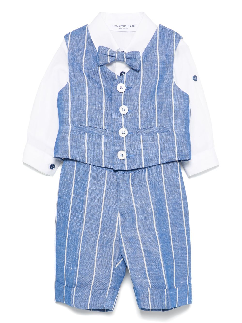 Colorichiari striped trouser set - White