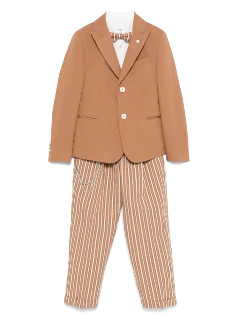 Colorichiari traje de tres piezas con motivo a rayas