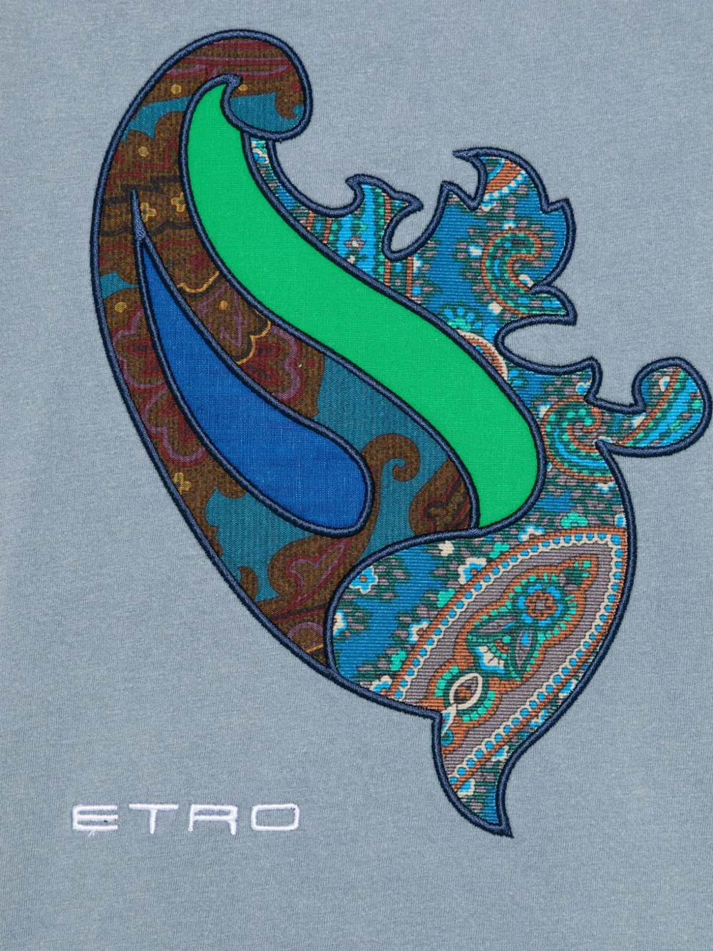 ETRO KIDS T-shirt met borduurwerk Blauw