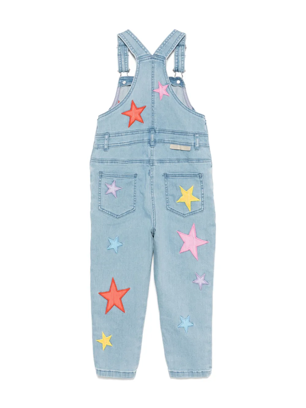Stella McCartney Kids Tuinbroek met geborduurde ster Blauw
