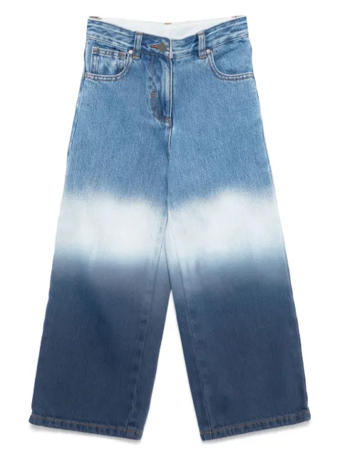 Stella McCartney Kids Calça jeans com efeito desbotado